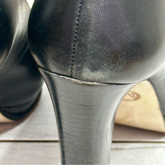 Michael Kors Womens Sz 8 1/2 M Tierlyn Blk Platform Heel Shoes Leopard Print Toe - Picture 5 of 13